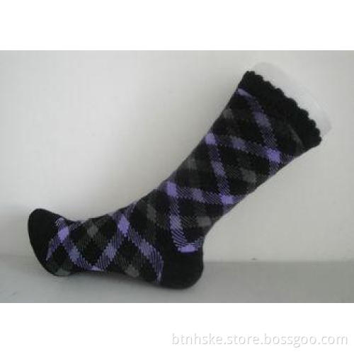 Comfortable Argyle Womens Wool Socks Knitted Outdoor For Wi